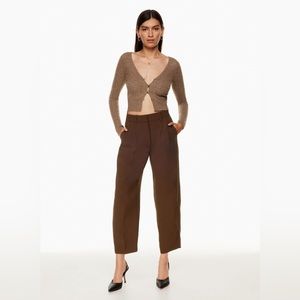 Aritzia Wilfred Carrot Pants in Cognac